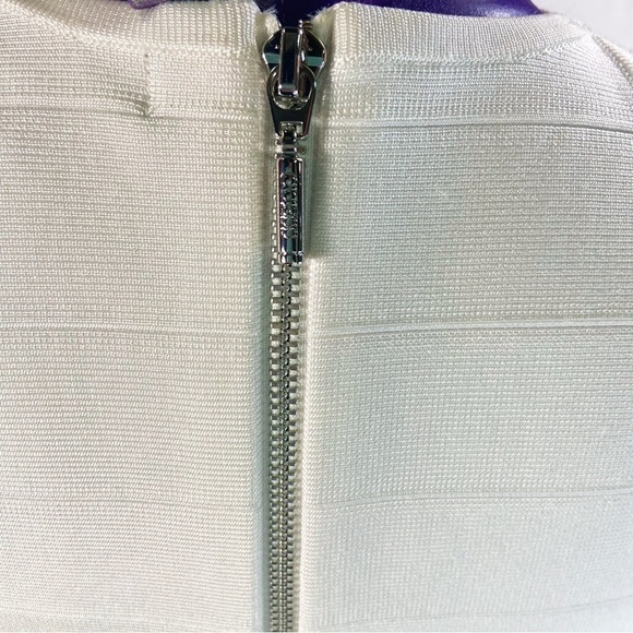 Guess white rhinestone sleeveless zip back crop top M - Picture 7 of 11